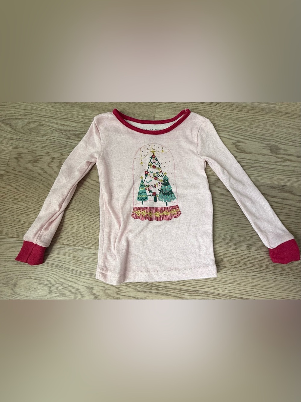Laura Ashley Toddler Girl Holiday Lounge/PJ Long Sleeve Top